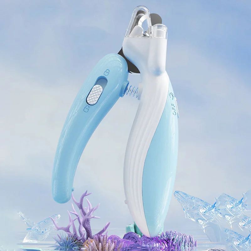 Coupe-ongles pour animaux de compagnie avec lumière LED intégrée