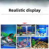Realistische Darstellung von 3D-Aquarium-Hintergrunddekals für Fischbecken.