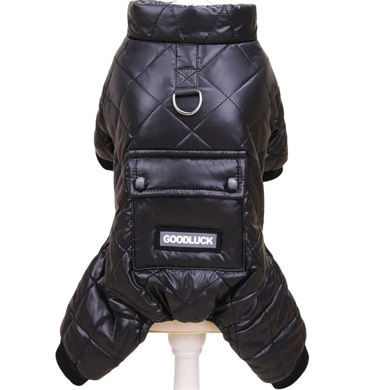 Mono de Algodón Acogedor para Perro con Capucha Impermeable