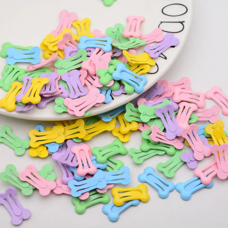 Bone-Shaped Pet Hair Clips for Dogs and Cats