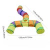 Foldable Cat Play Tunnel with S-Shaped Design