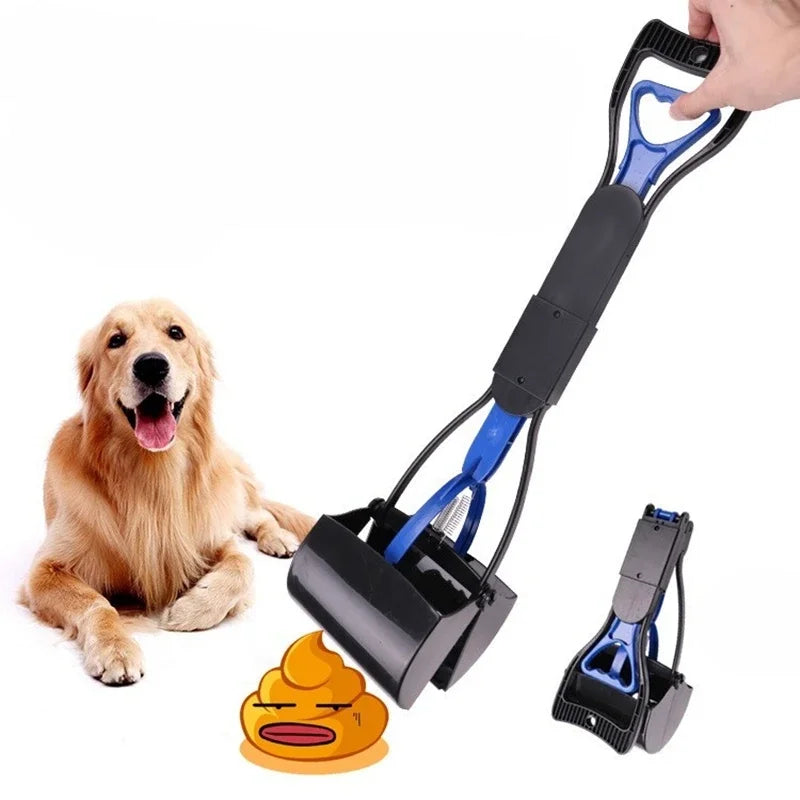 Long-Handle Dog Poop Scooper with Jaw Picker