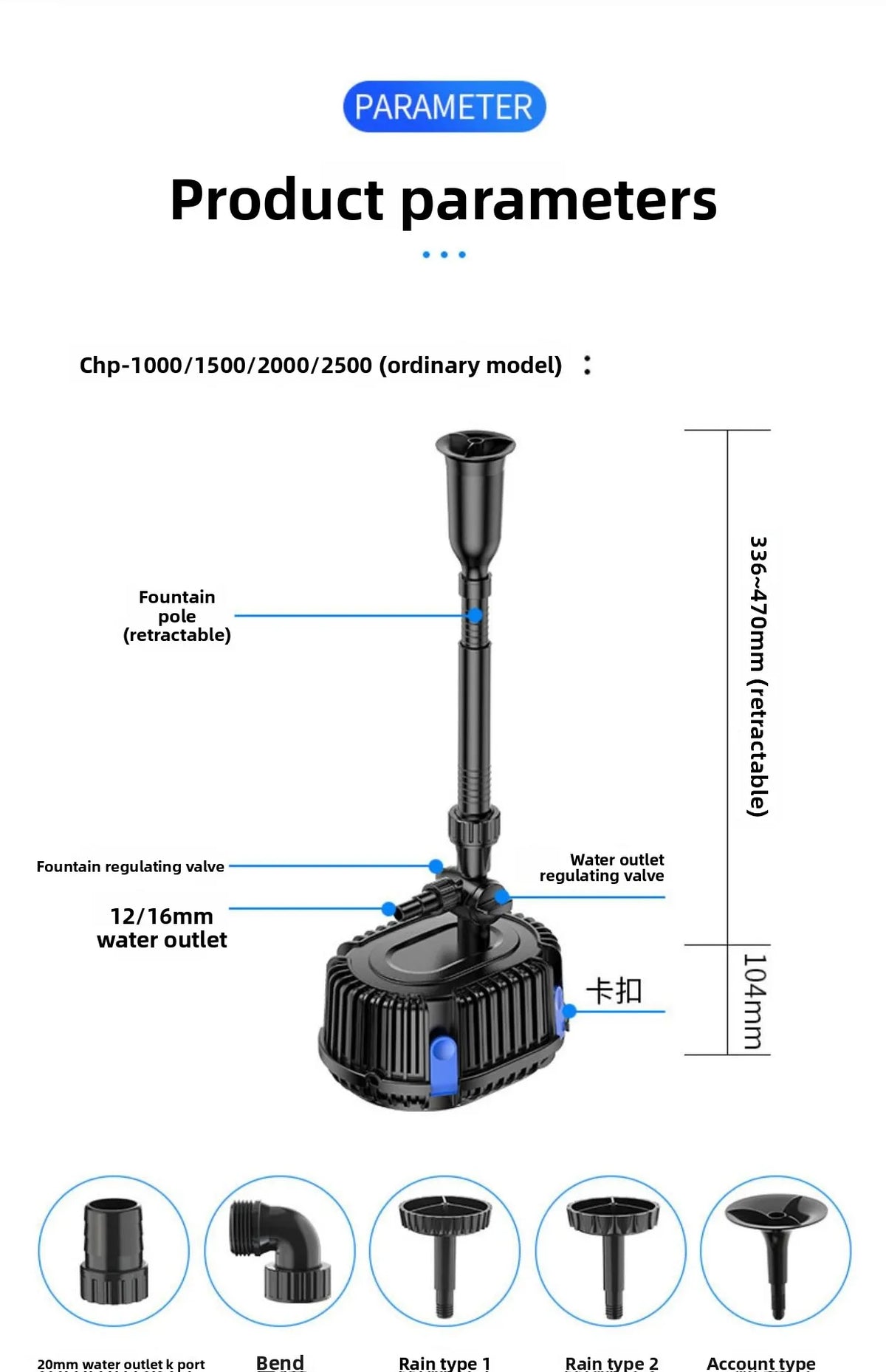 Submersible Pond Pump for Fountains, Filtration & Aeration