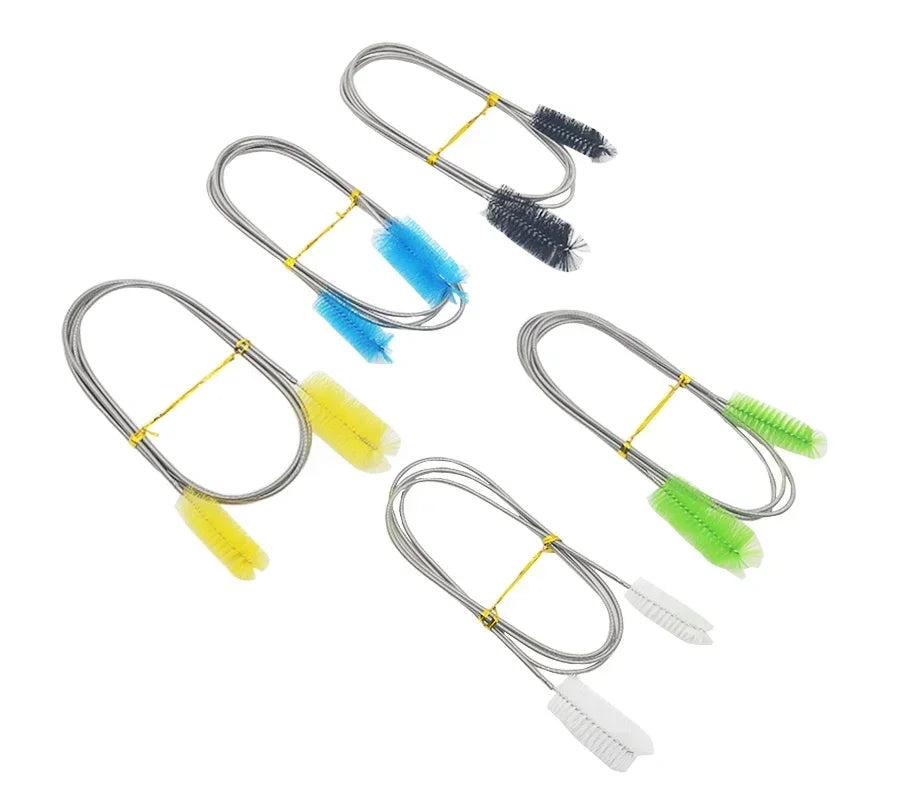 Set von Aquariumfilter und Schlauchreinigungsbürsten mit verschiedenen Farbborsten