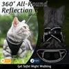 Escape-Proof Cat Harness and Leash Set with Reflective Strips