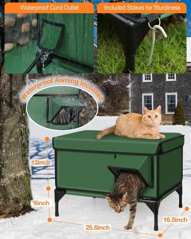 Abri Extérieur Chauffé et Imperméable pour Chat