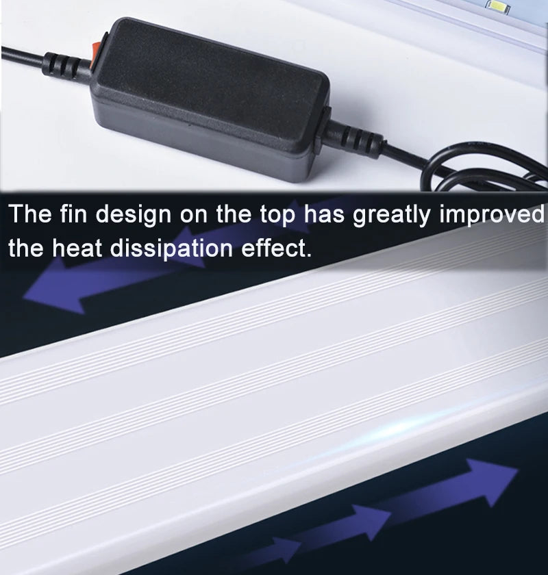 Lampe LED à clipser pour aquarium, profil fin