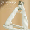 White pet nail clippers with a high elasticity spring mechanism shown on a stand.