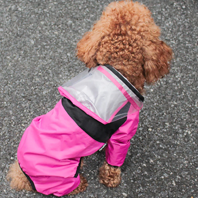 Impermeable para perros con estampado de cara divertida