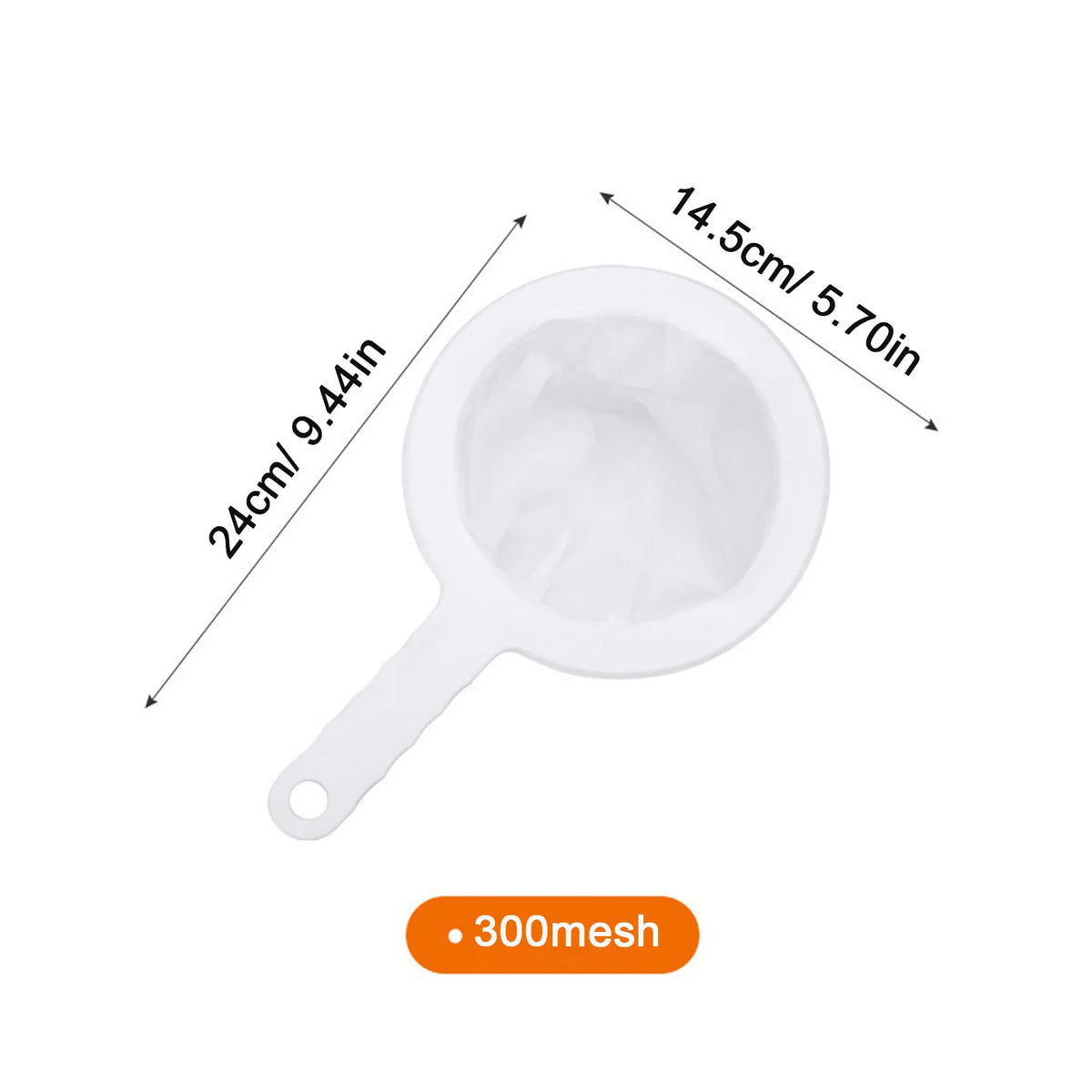 4-Pack Nylon Mesh Strainer Set with Fine Filtering Spoon
