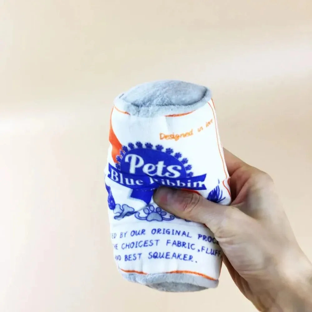 Whimsical Wine Bottle Dog Toy with Squeaker