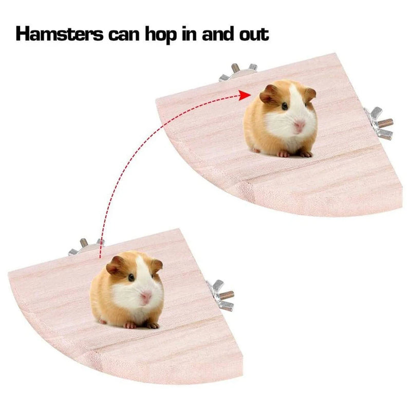 قاعدة خشبية لببغاء بشكل مروحة