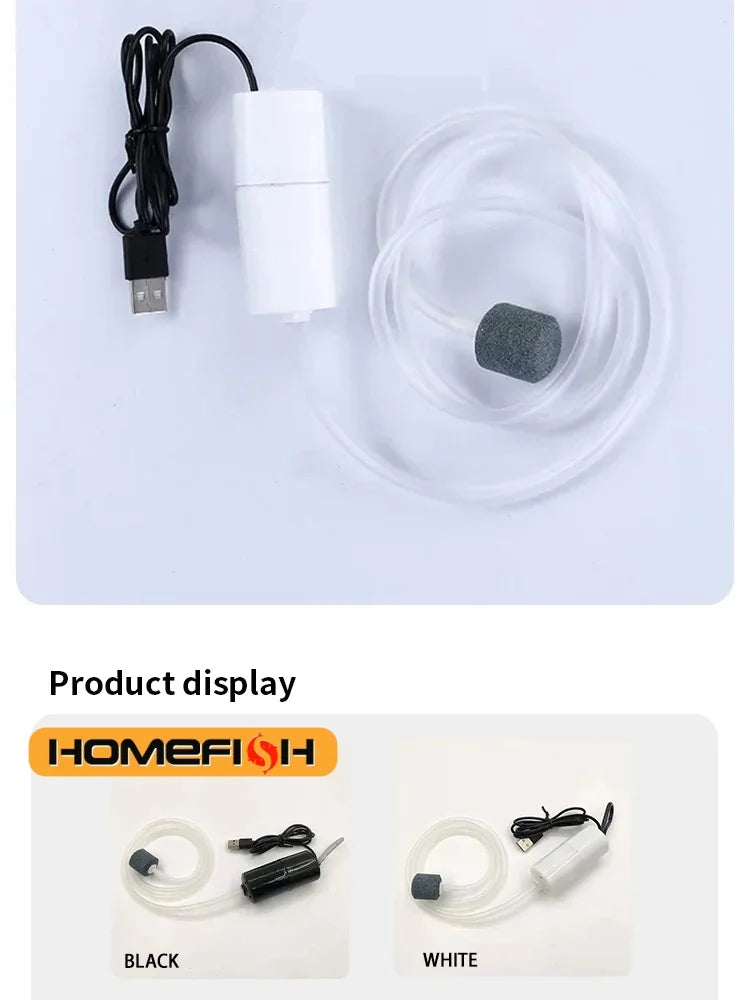 Kompakte USB-Aquarienluftpumpe