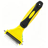 Double-Sided Pet Grooming Comb for Detangling and Shedding