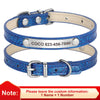 Individuell gravierte Leder-Hundehalsband mit ID-Tag