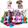Colección de lazos ajustables de colores para perros y gatos, incluyendo rosa, azul, naranja y verde.