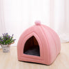 Cozy Cotton Cat & Small Dog Tent Bed with Cushion