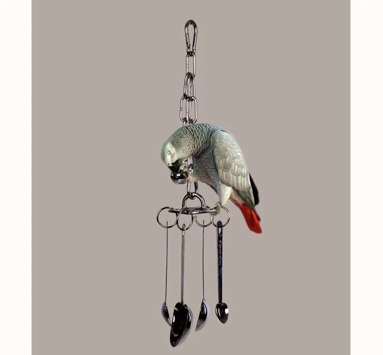 Juguete de Escalada y Mordido para Loros de Acero Inoxidable