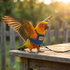 Adjustable Parrot Flying Harness with Leash for Small to Medium Birds