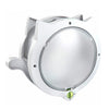 A white 4-way lockable pet door flap for cats and dogs with a circular glass window.