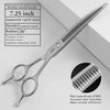 A pair of silver professional pet magic scissors with a symmetric handle and blade, shown against a white background.