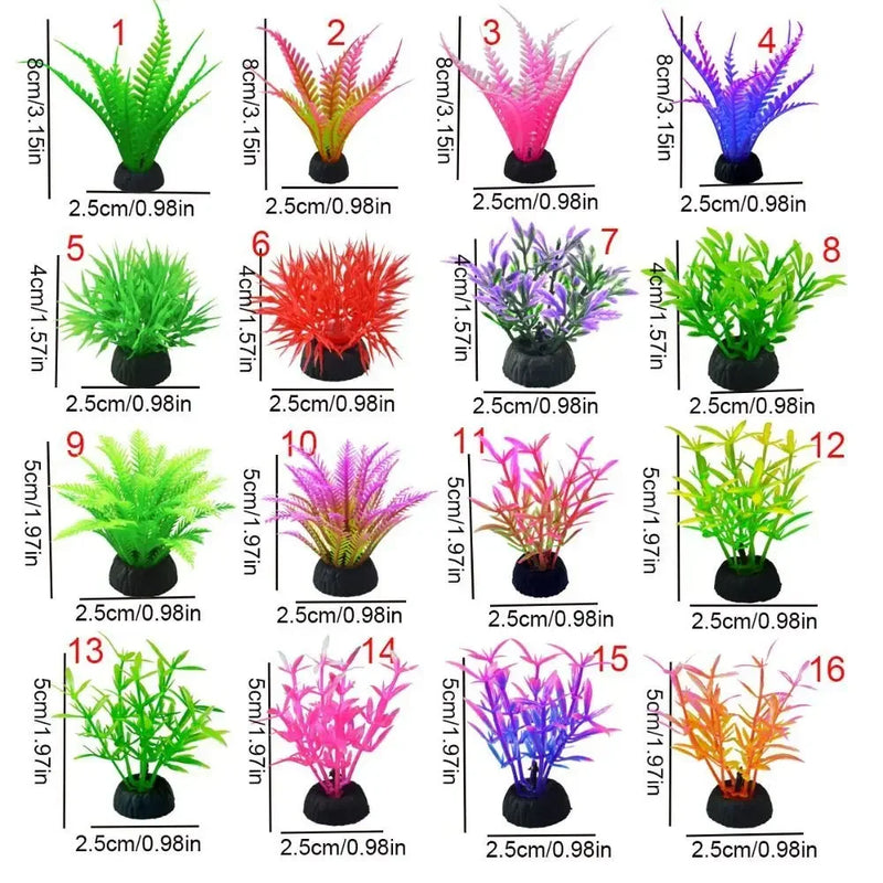 Plantes Artificielles en PVC pour Aquarium - Décoration de Bacs à Poissons