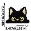 Cat Embroidered Iron-On Patch – Cute Pocket-Sized Appliqué for Clothing & Crafts