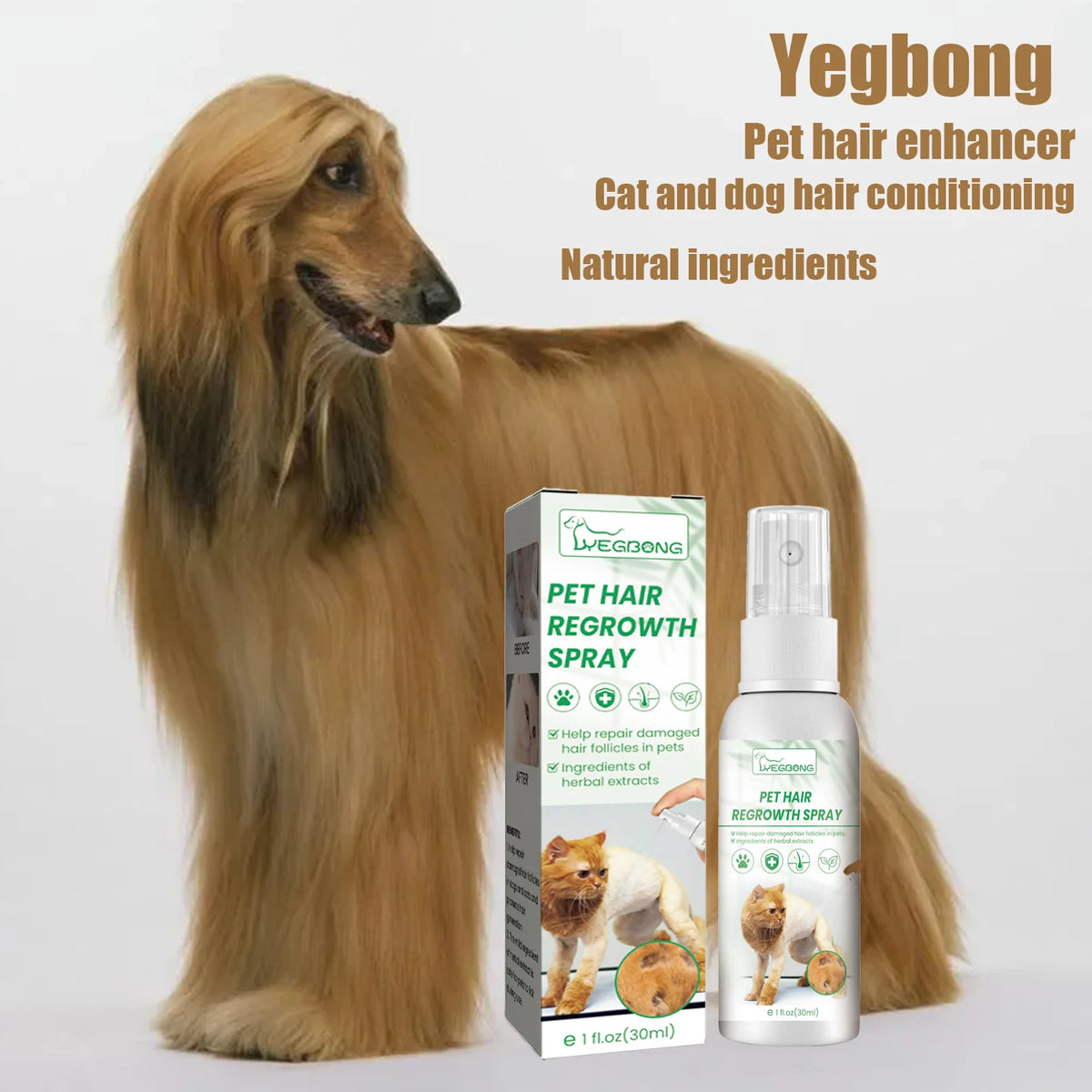 Soothing Pet Skin Care Spray for Itch Relief & Fur Regrowth