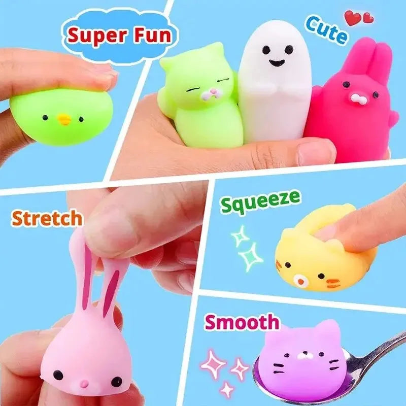 Cute Animal Stress Relief Squishy Toys (Set of 20)