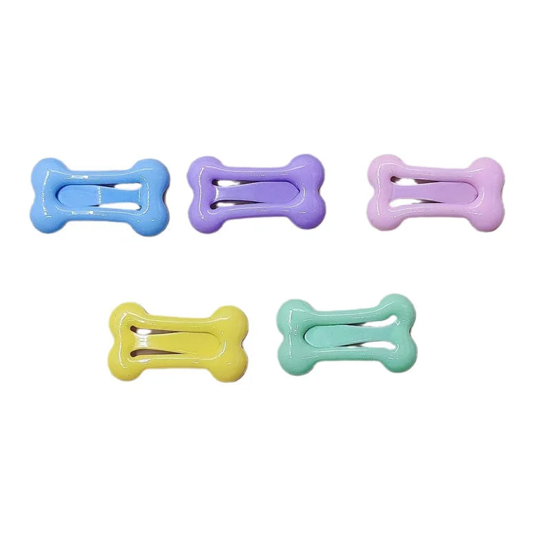 Bone-Shaped Pet Hair Clips for Dogs and Cats