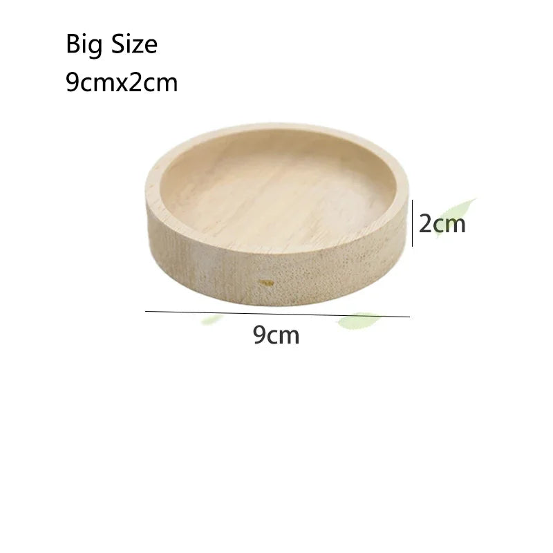 Smooth Wooden Small Animal Feeding Bowl