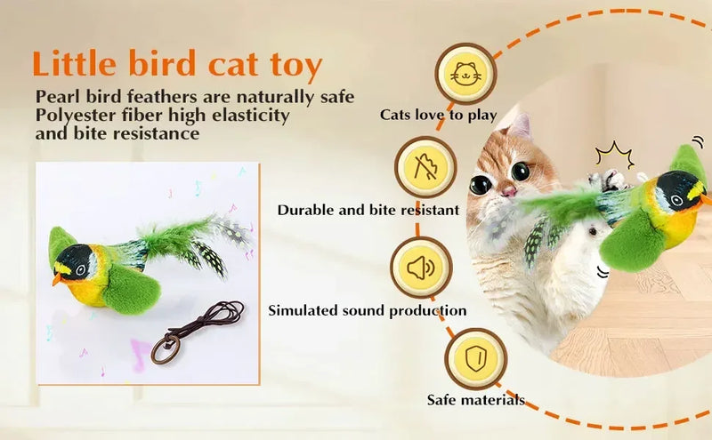 Interaktives Zwitscherndes Vogel-Spielzeug für Katzen