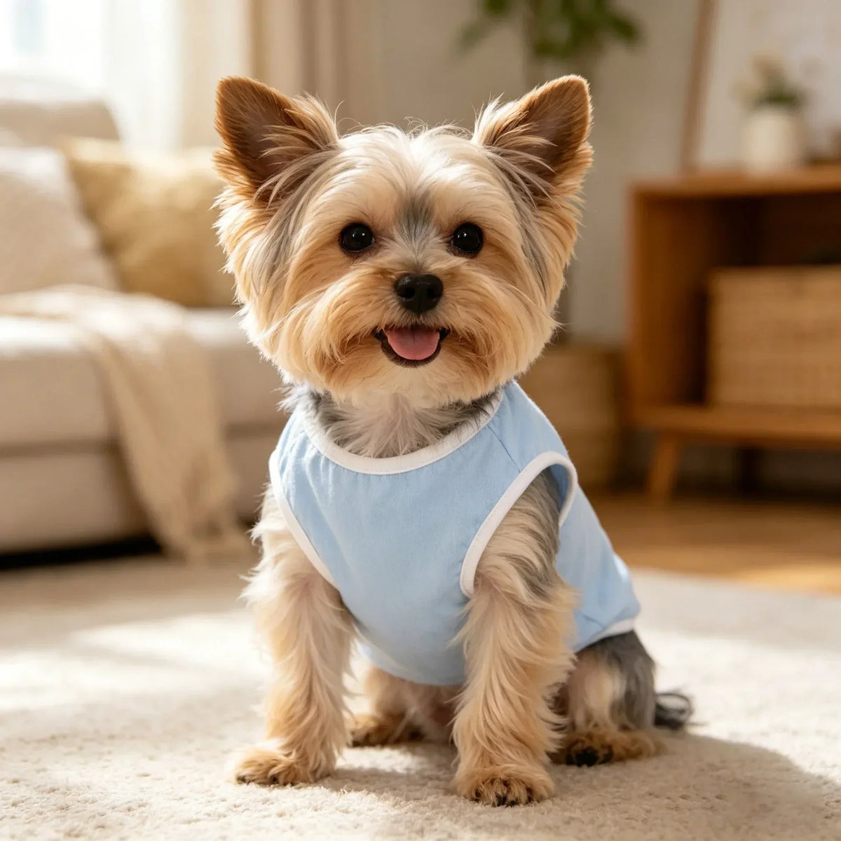 Breathable Summer Pet Vest with Fun Print – Sleeveless Casual Shirt for Small Dogs & Cats