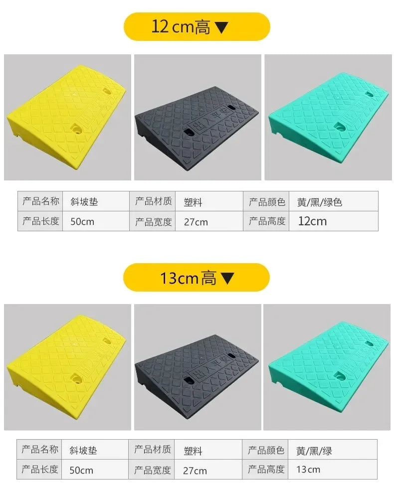 Anti-Slip Driveway Curb Ramps for Cars, Trucks, and Trailers
