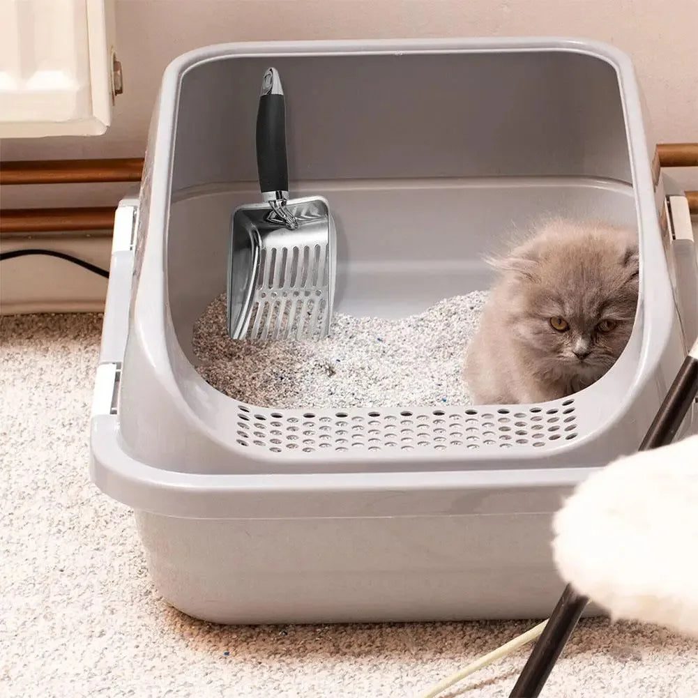 Stainless Steel Cat Litter Scoop with Long Handle