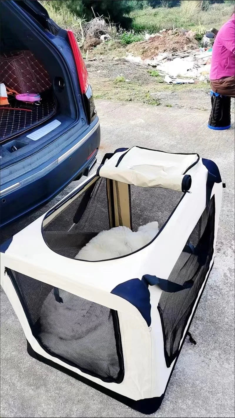 Transportín Plegable para Mascotas con Interior Acolchado