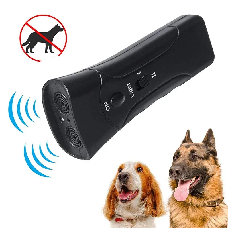 Ultrasonic Dog Repeller with LED Flashlight