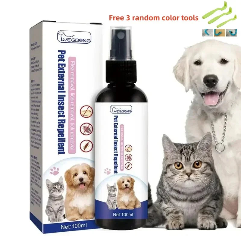 Spray Natural Antipulgas y Garrapatas para Gatos y Perros