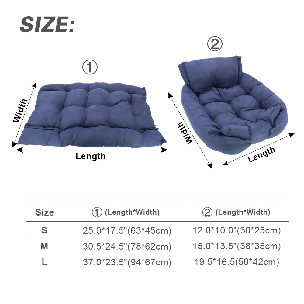 Cozy Cotton Pet Sofa Bed for Dogs and Cats
