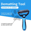 2-in-1 Pet Deshedding Brush for Dogs and Cats