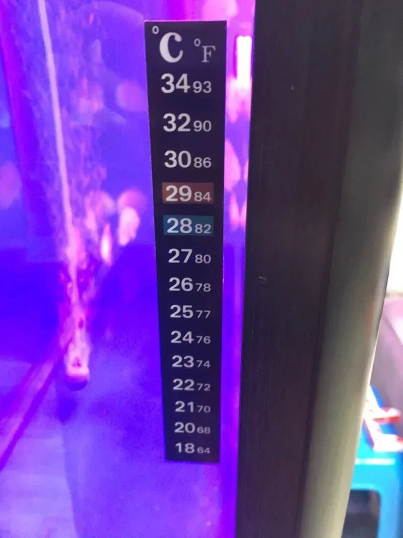Aquarium Thermometer Stick-On Dual Scale, 5 or 10 Pack