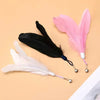 Suction Cup Cat Teaser Wand with Feather Toy and Bell