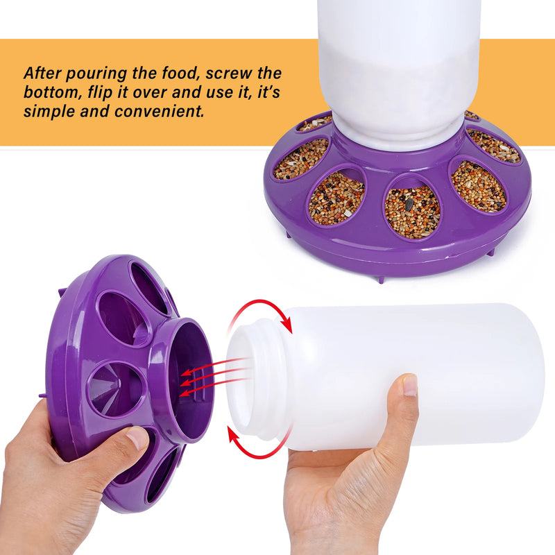 1L Chicken Feeder Bucket Waterer Automatic Drinker