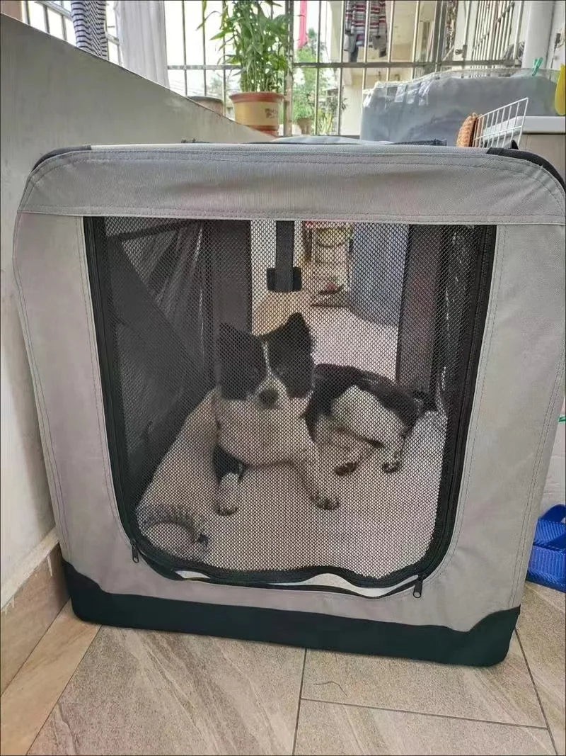 Transportín Plegable para Mascotas con Interior Acolchado