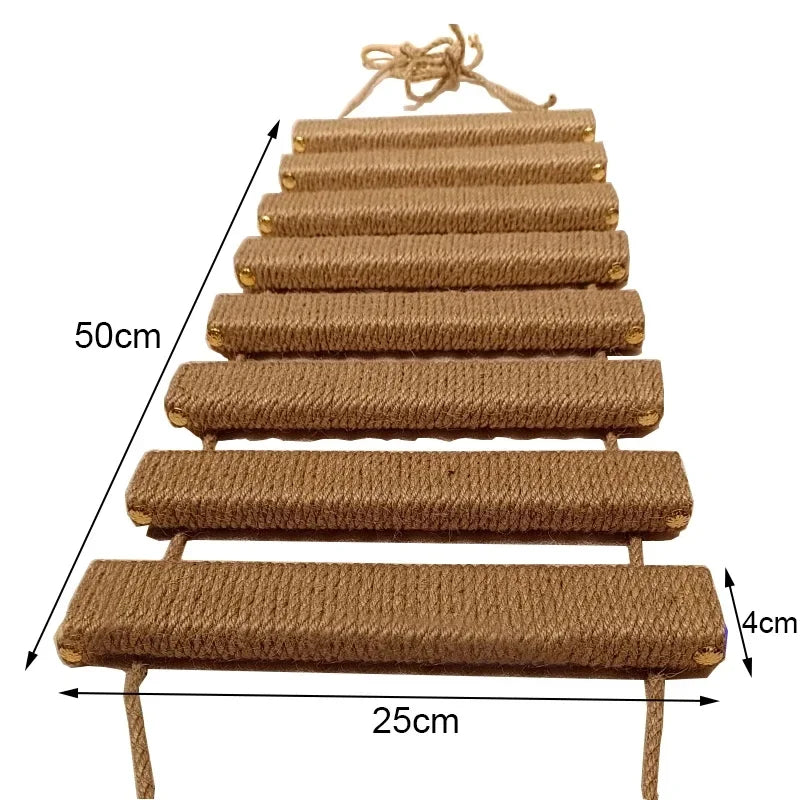 Wall-Mounted Cat Climbing Shelves with Hammock and Scratching Post