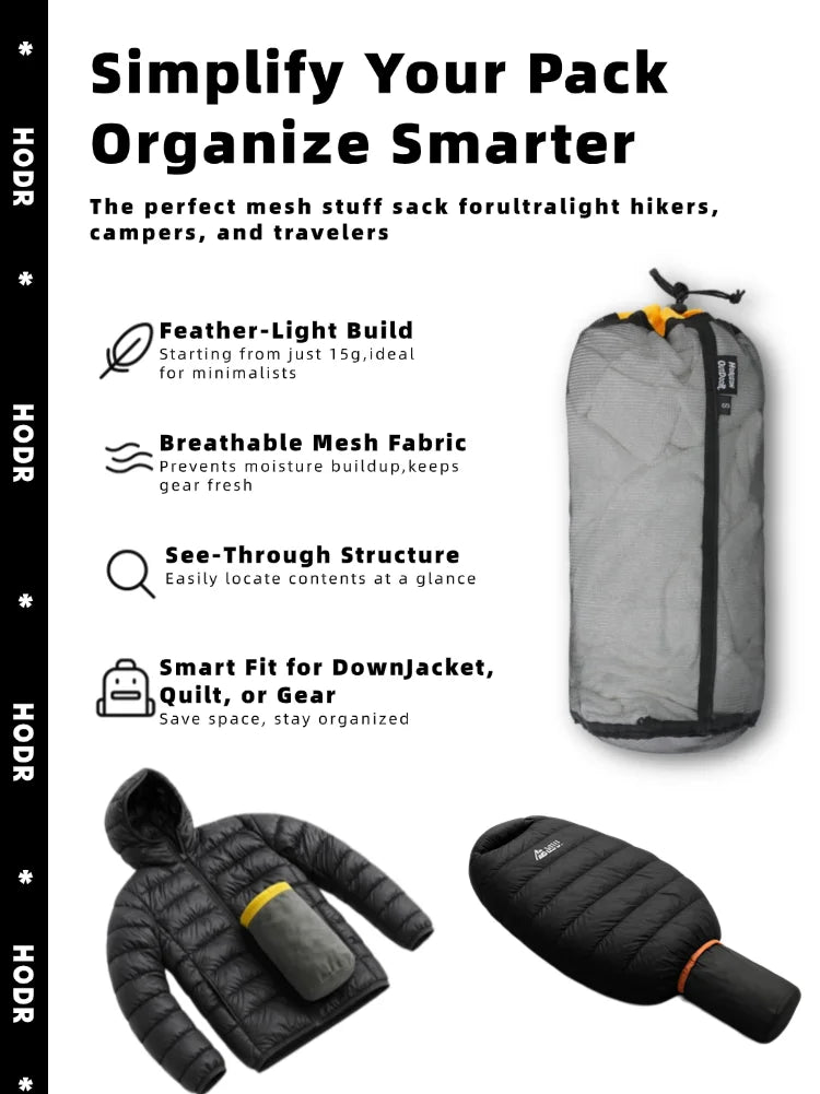 Ultralight Mesh Storage Bags with Drawstring Closure