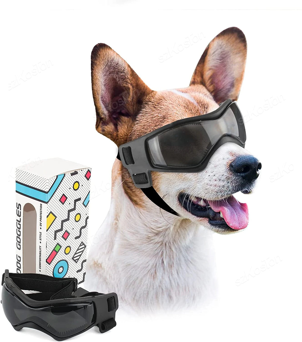 Adjustable UV Protection Dog Goggles for Small & Medium Breeds