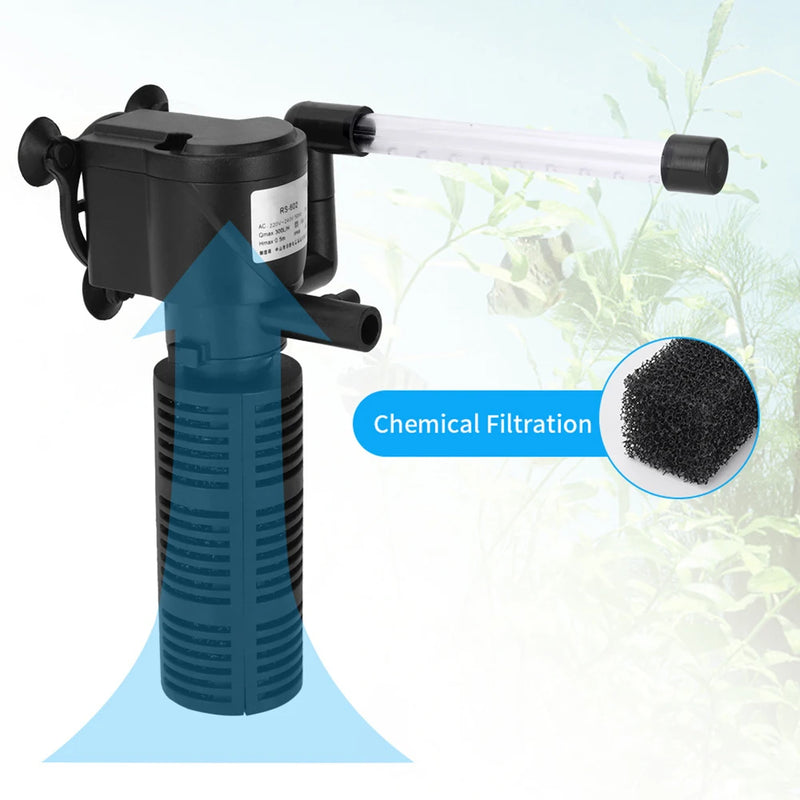 3-in-1 Silent Aquarium Filter & Pump
