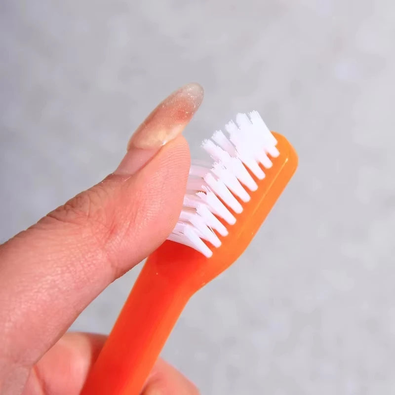 Long-Handle Double-Head Pet Toothbrush Set for Dogs and Cats