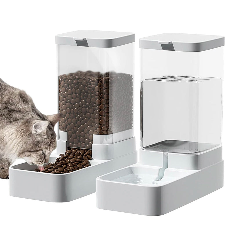 Automatic Gravity Pet Feeder and Water Dispenser
